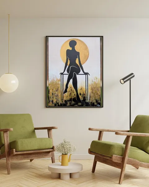 Elegant Silhouette Art on Canvas 2