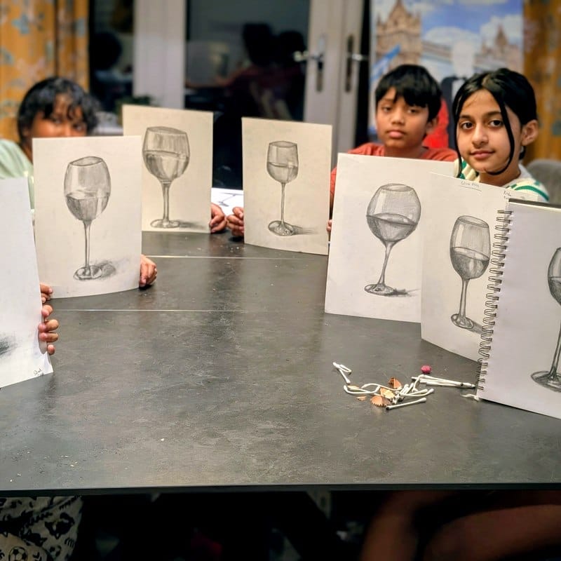 Still Life — Wine Glass Sketches