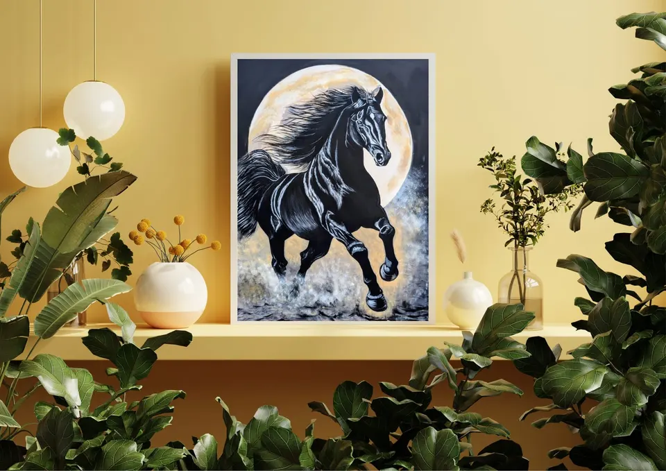 Running Black Horse
