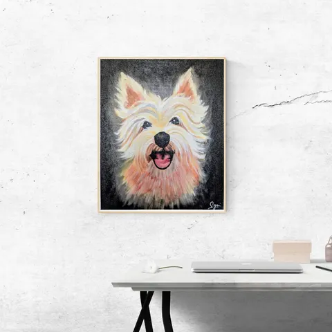 Happy Westie Painting - Joyful Dog Painting 3